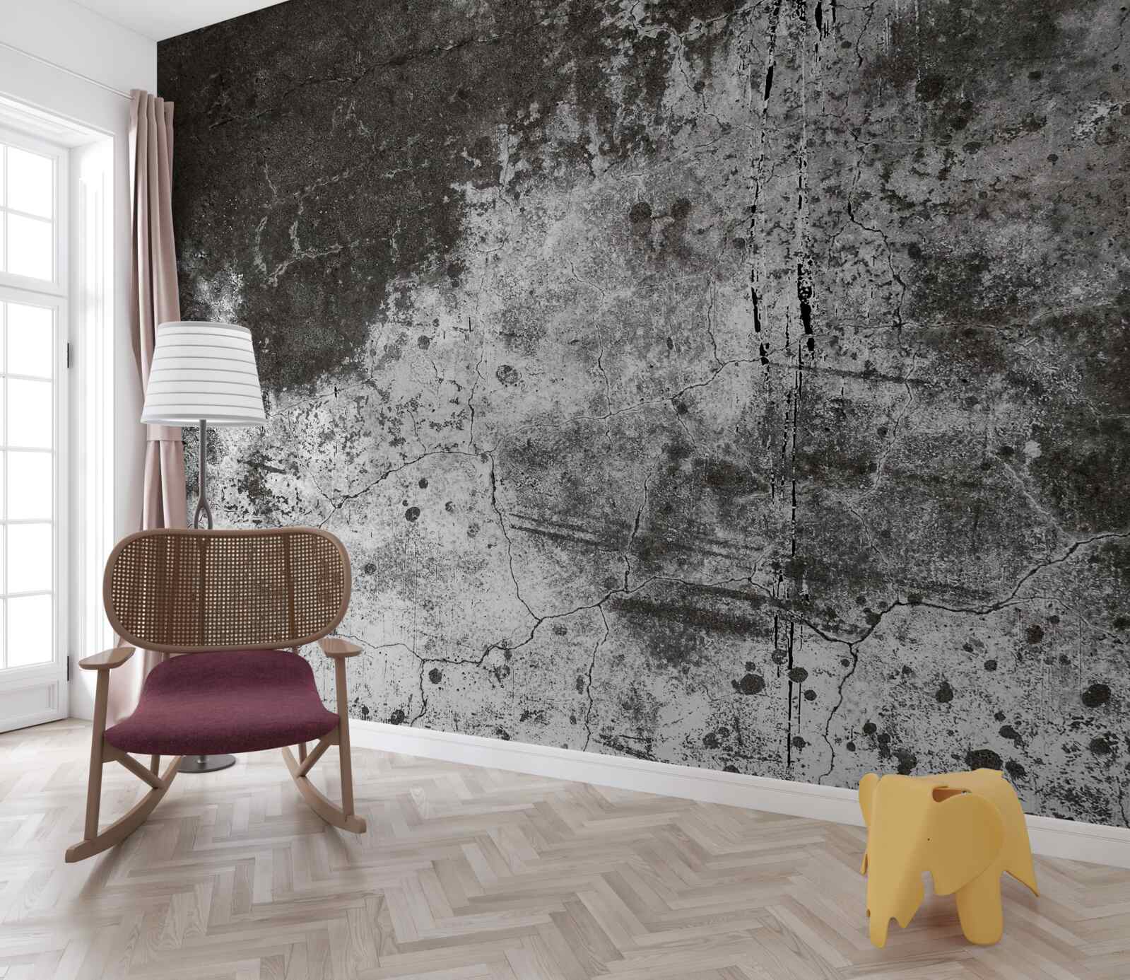 Papier peint vieux mur gris