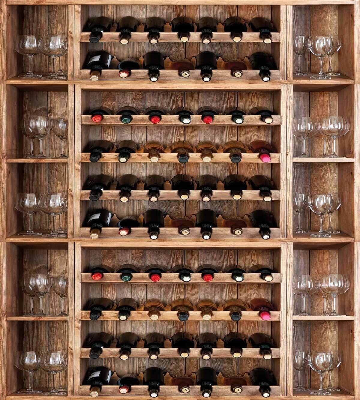 Papier peint bar à verres de vin