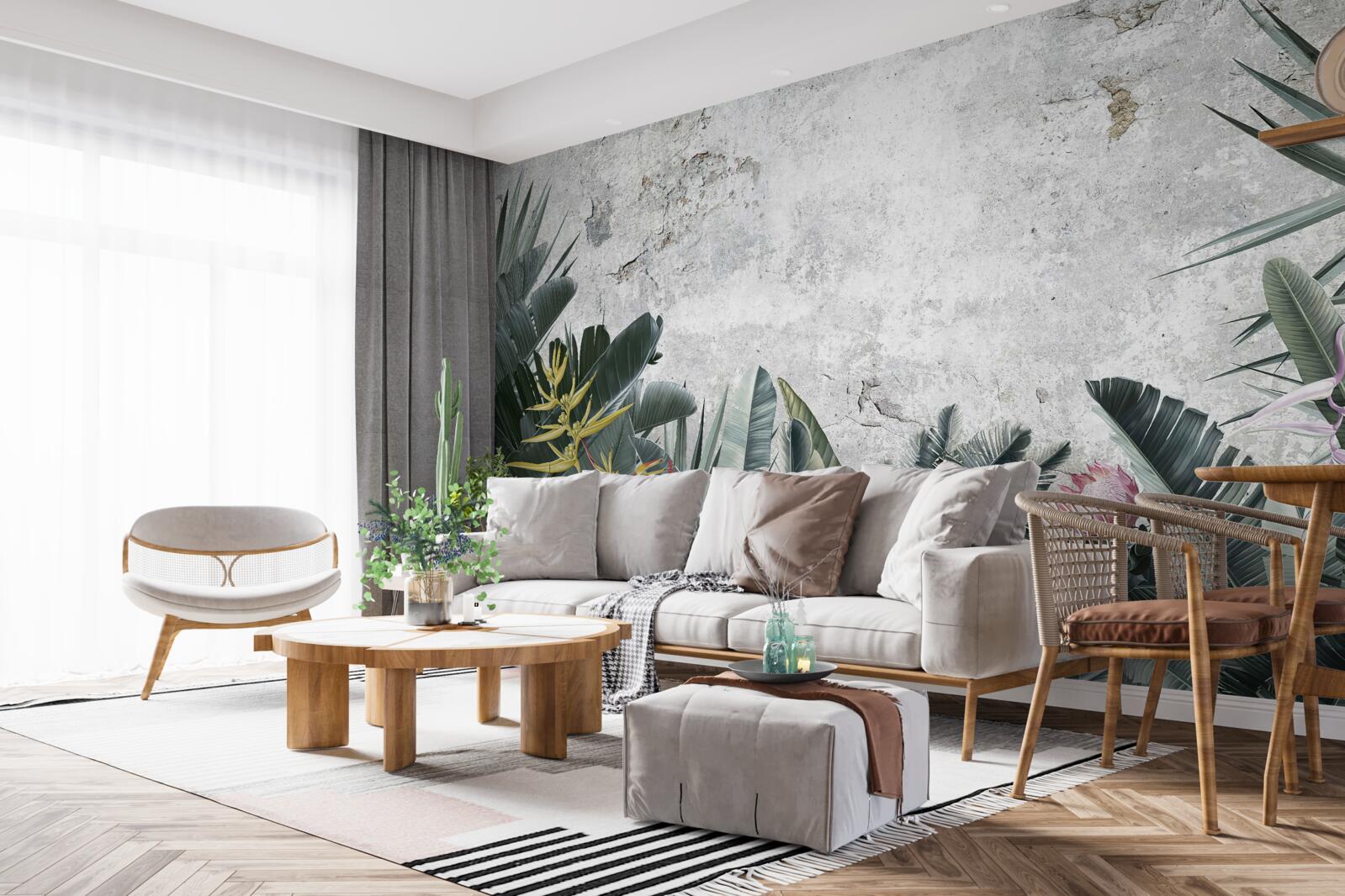 Papier peint divers espaces verts tropicaux