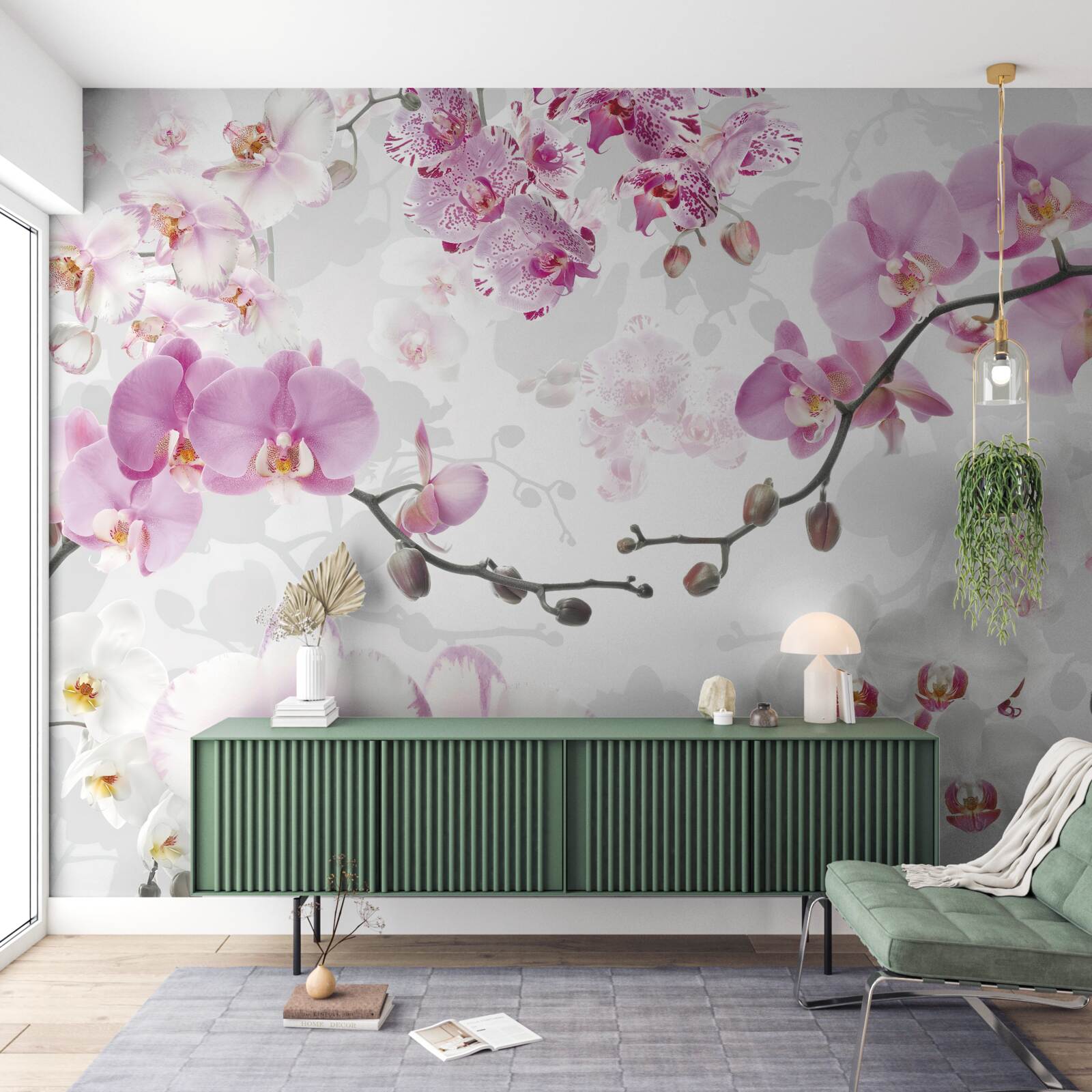 Papier peint branches d'orchidées
