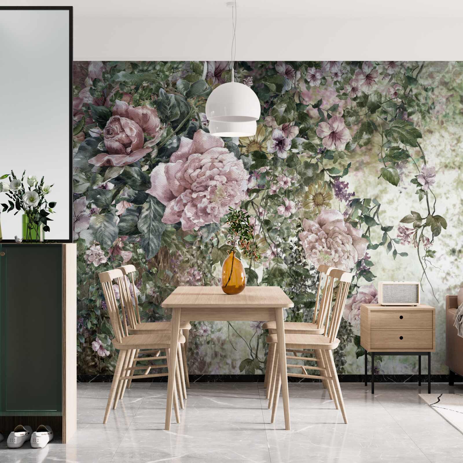 Papier peint beaucoup de plantes et de verdure