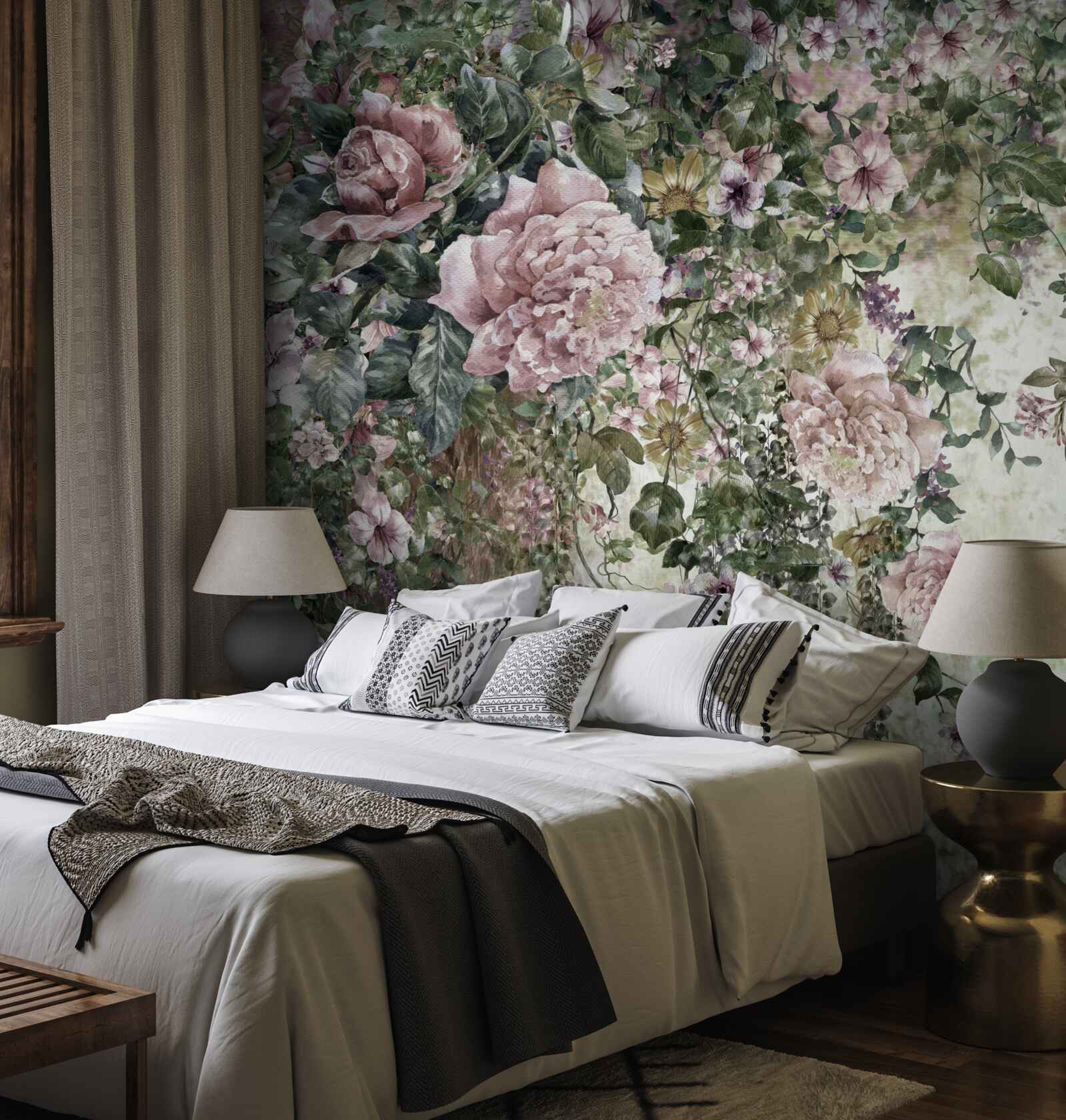 Papier peint beaucoup de plantes et de verdure
