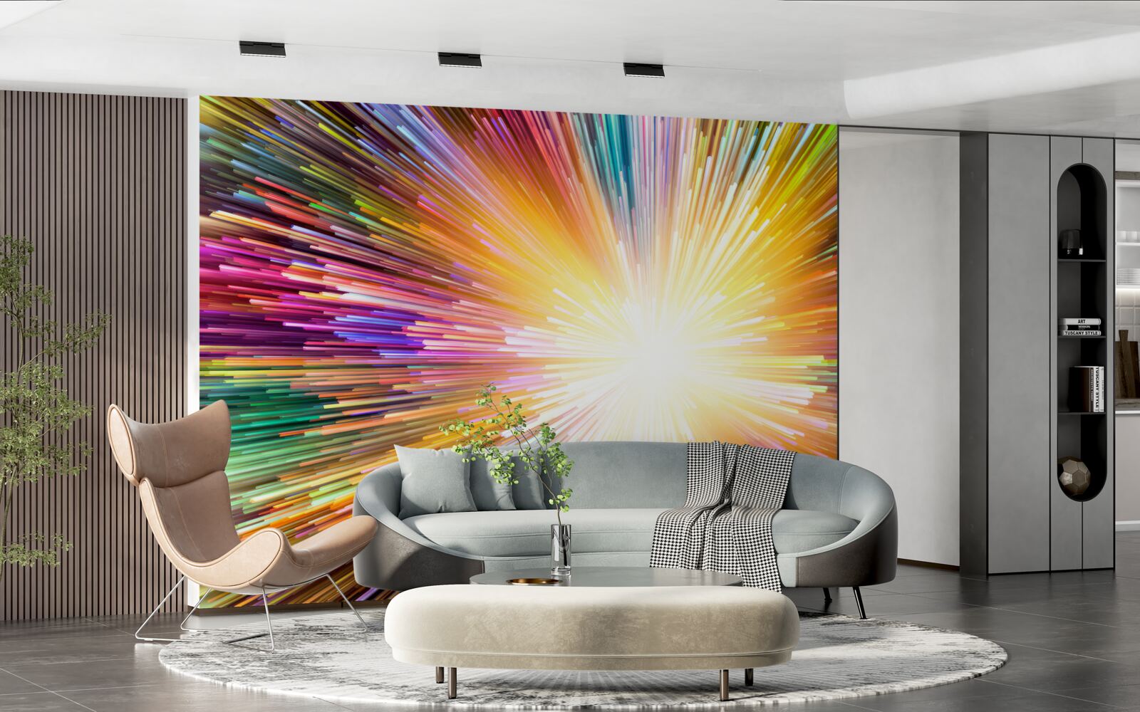 Papier peint des flashs lumineux de différentes couleurs