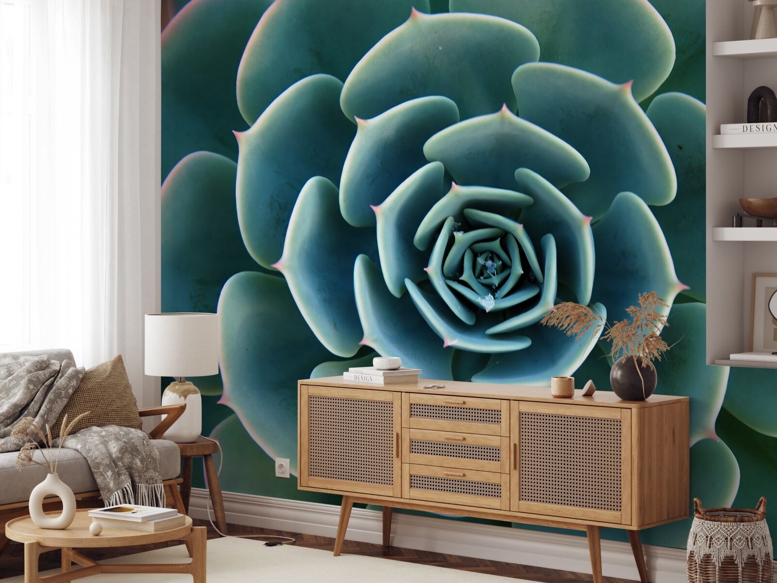 Papier peint image en gros plan d'une succulente