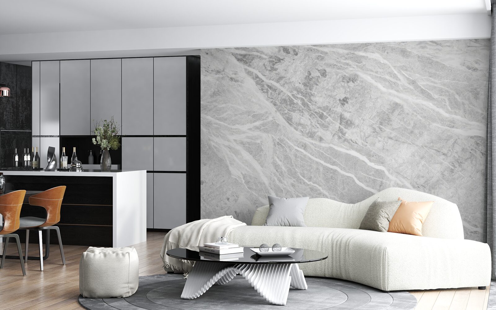 Papier peint fond de marbre gris