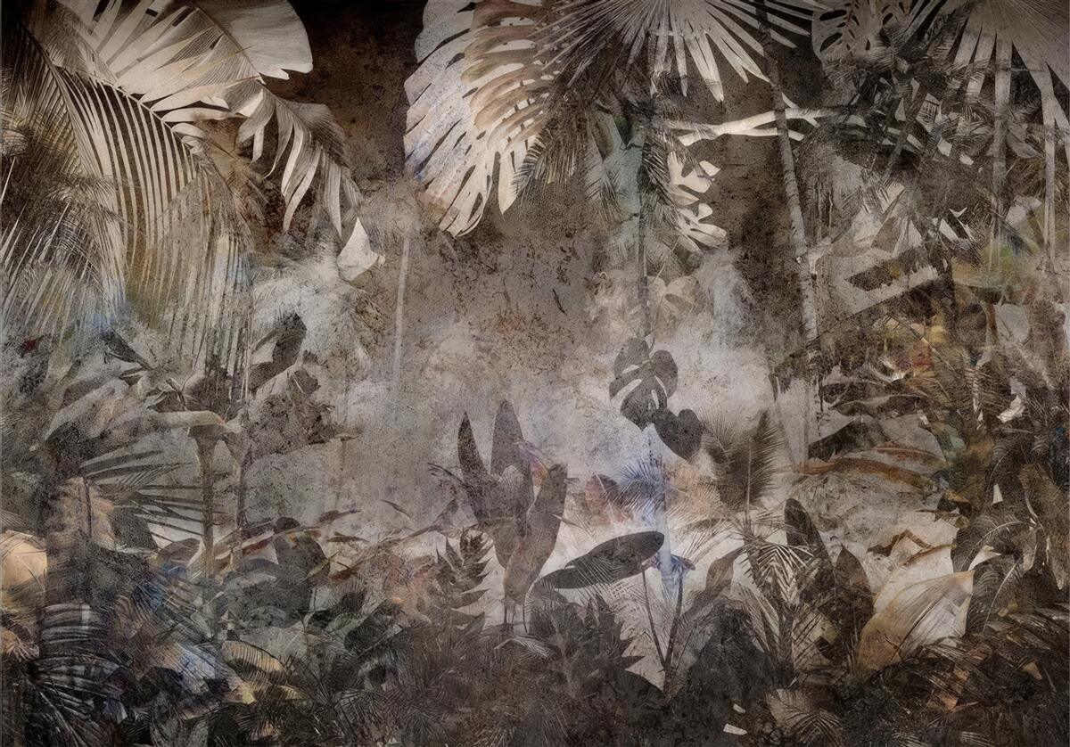 Papier peint fond de feuilles