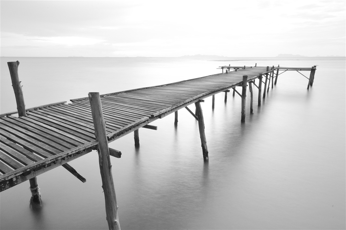 Papier peint long pont flottant