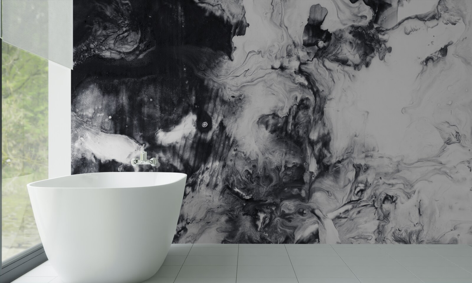 Papier peint nuances monochromes floues