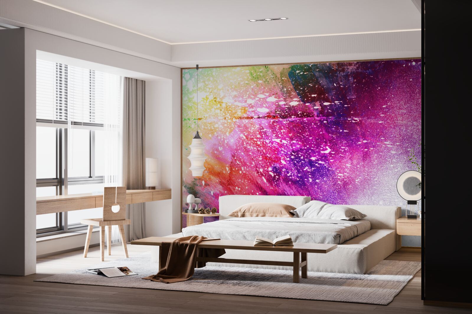 Papier peint fond aux couleurs riches et vives