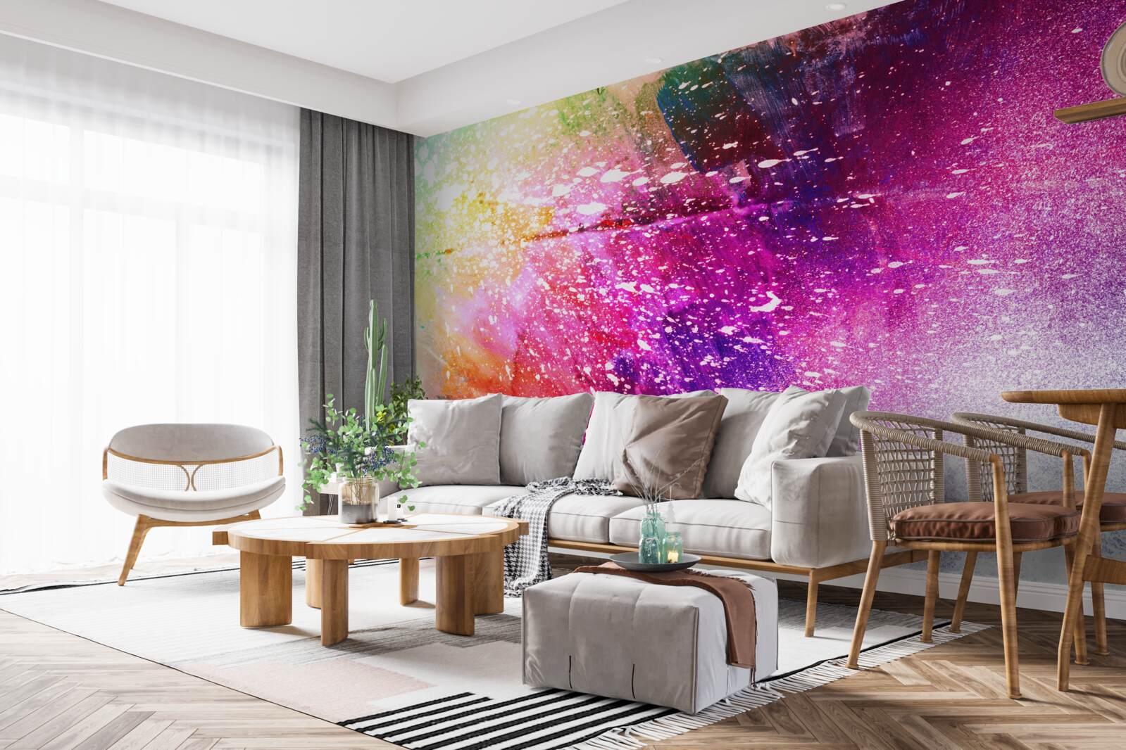 Papier peint fond aux couleurs riches et vives