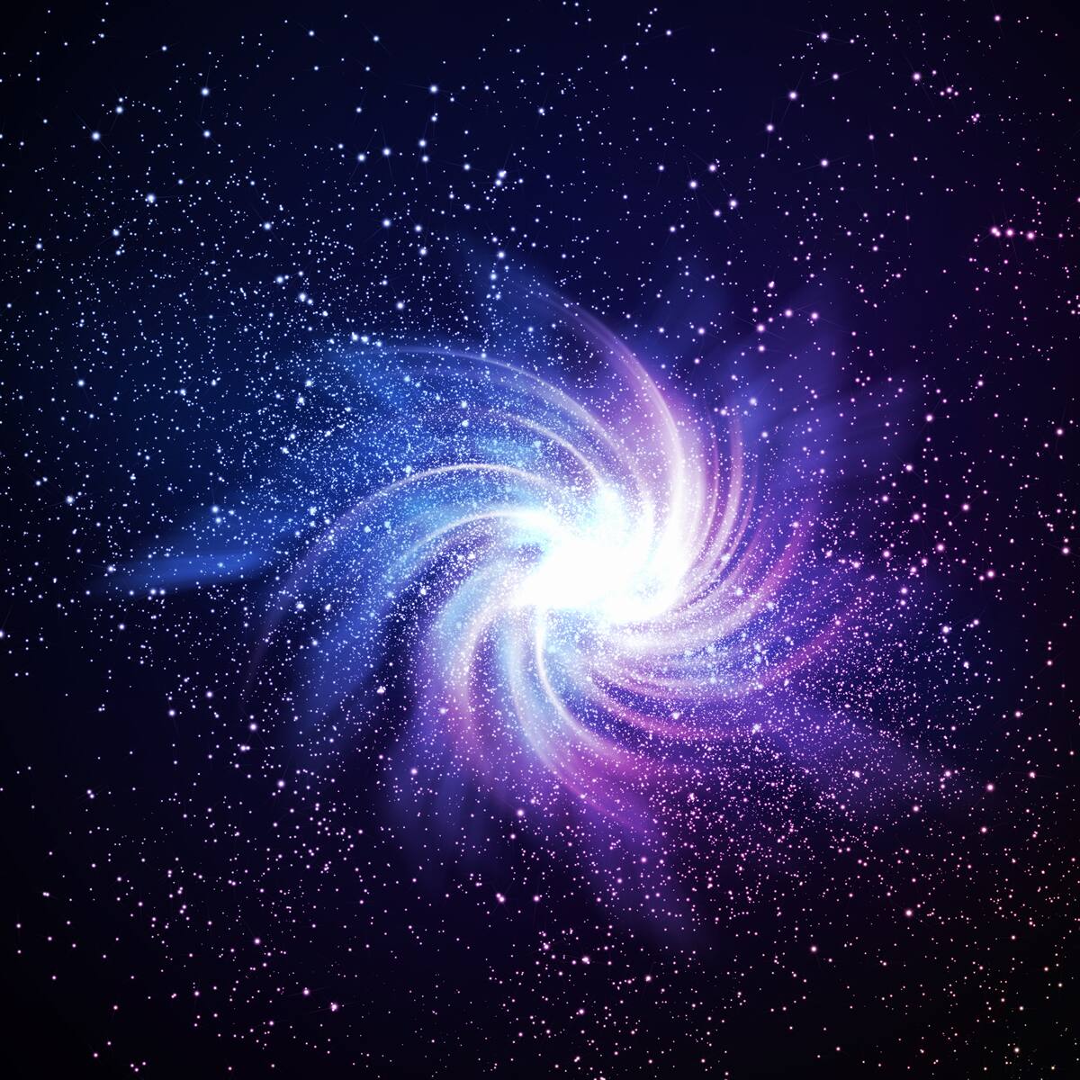 Papier peint un tourbillon dans l'espace parmi les étoiles