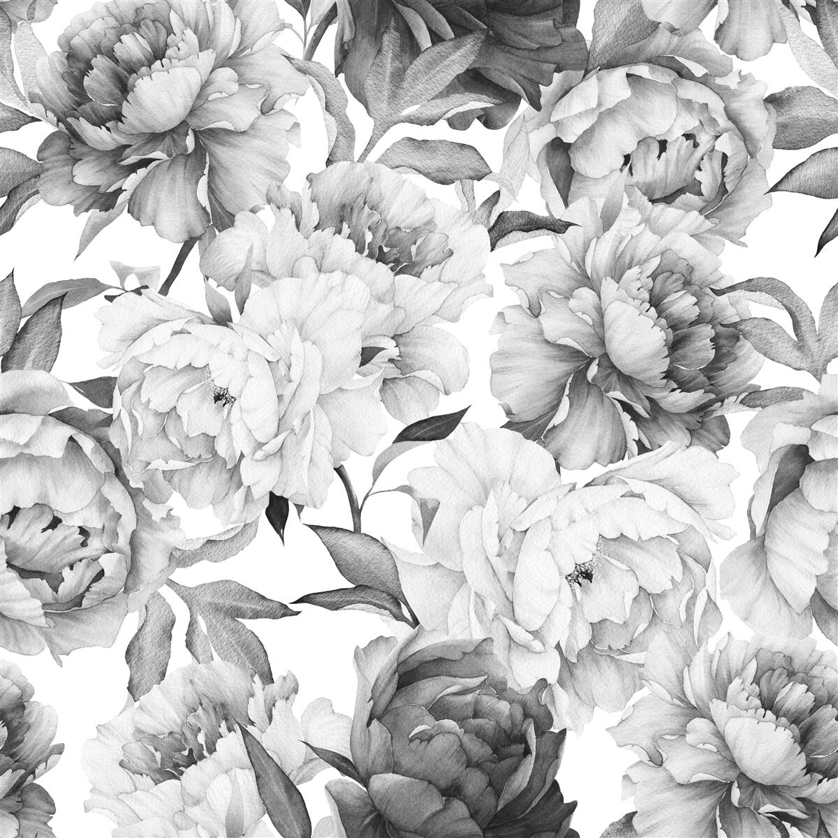 Papier peint grandes fleurs luxuriantes