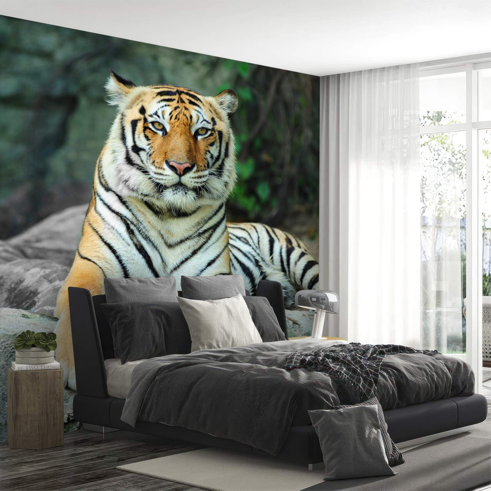Papier peint beau tigre en vacances
