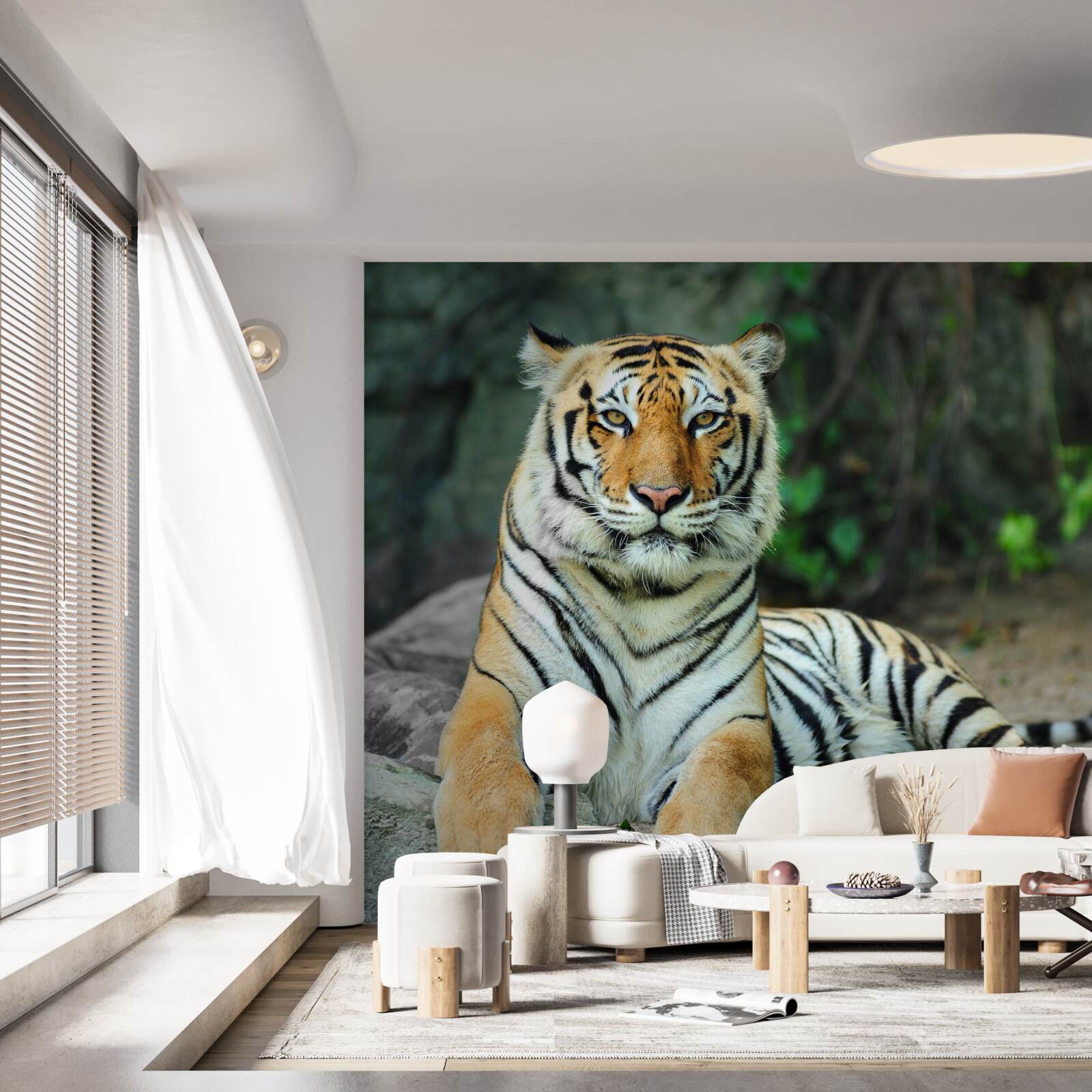 Papier peint beau tigre en vacances