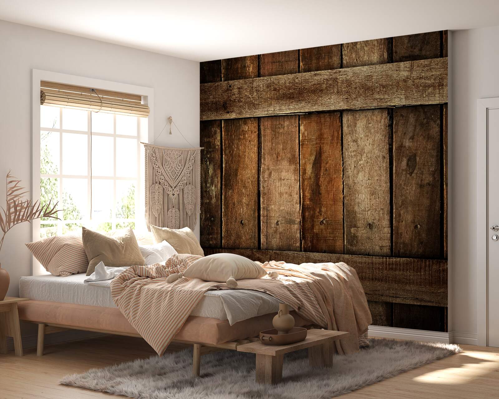 Papier peint planches de clôture en bois