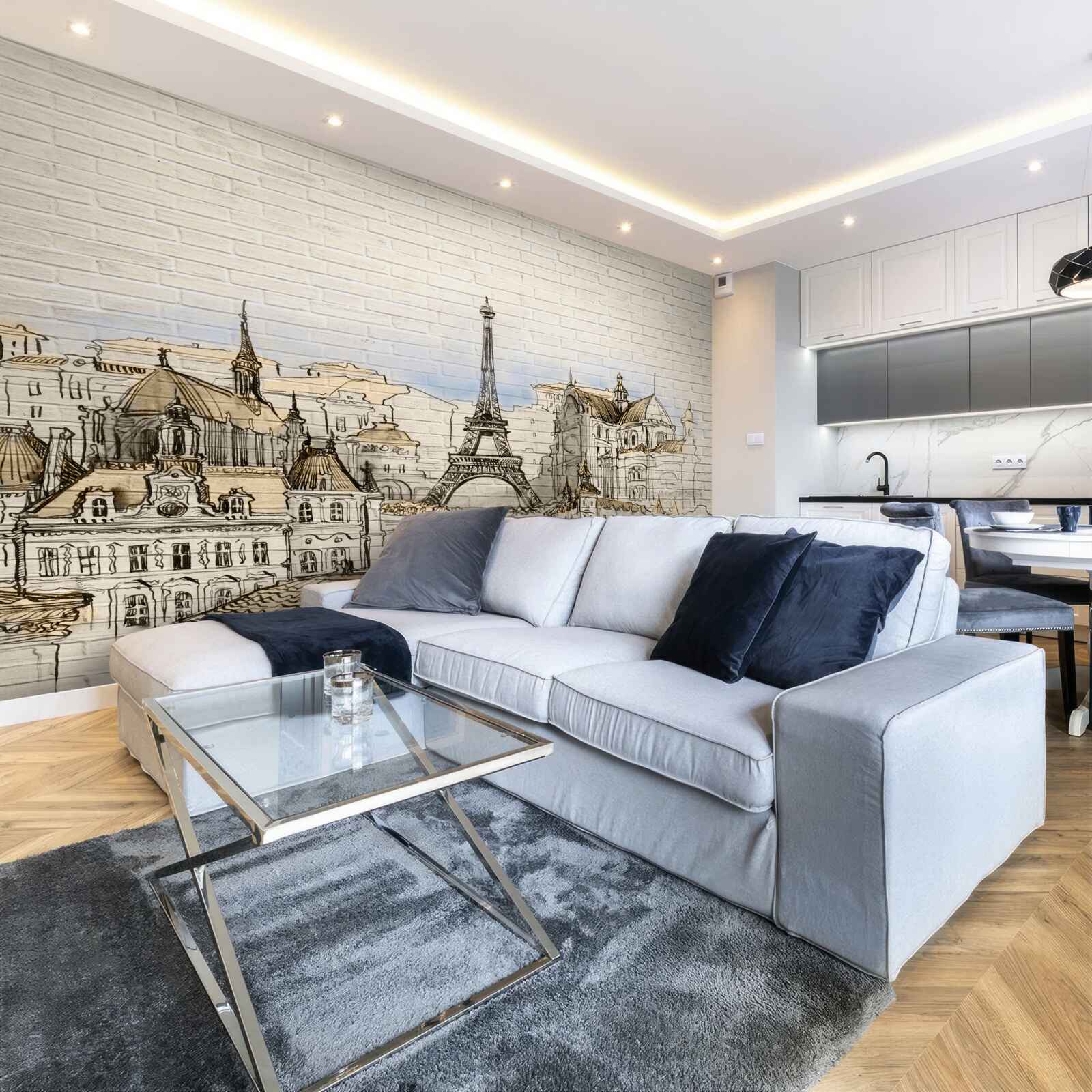 Papier peint les principales attractions touristiques de paris