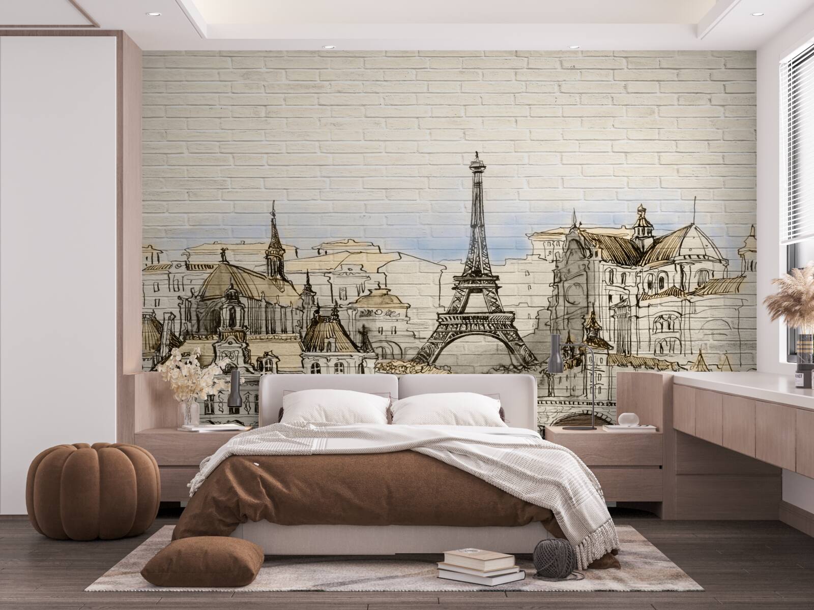 Papier peint les principales attractions touristiques de paris