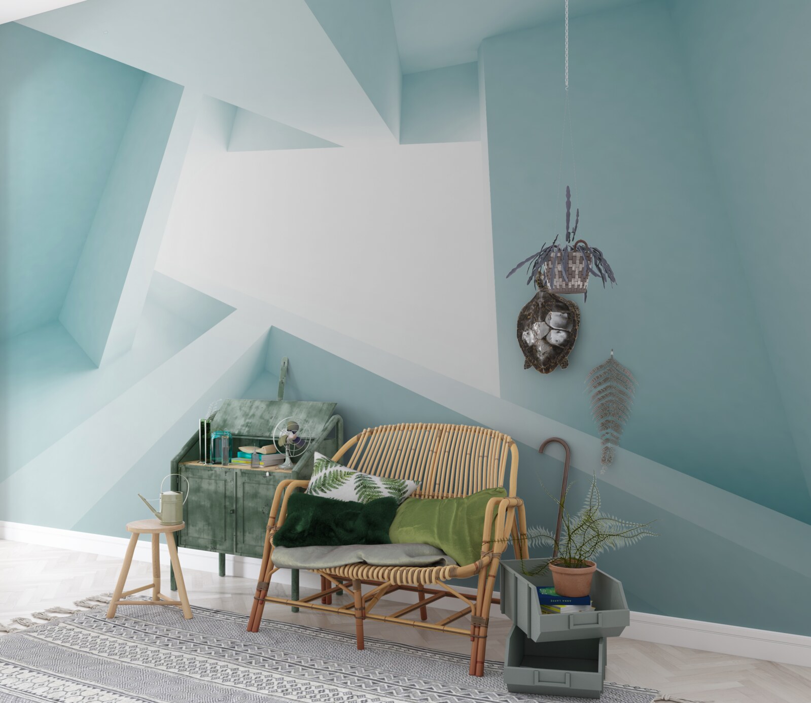 Papier peint transition en 3d
