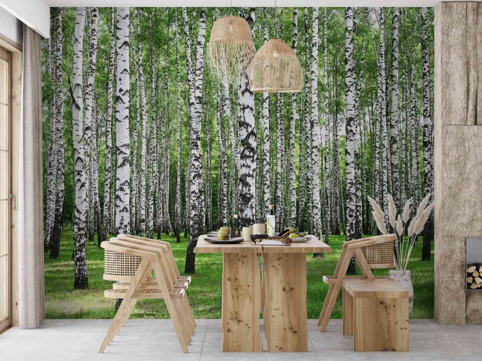 Papier peint vaste birch grove