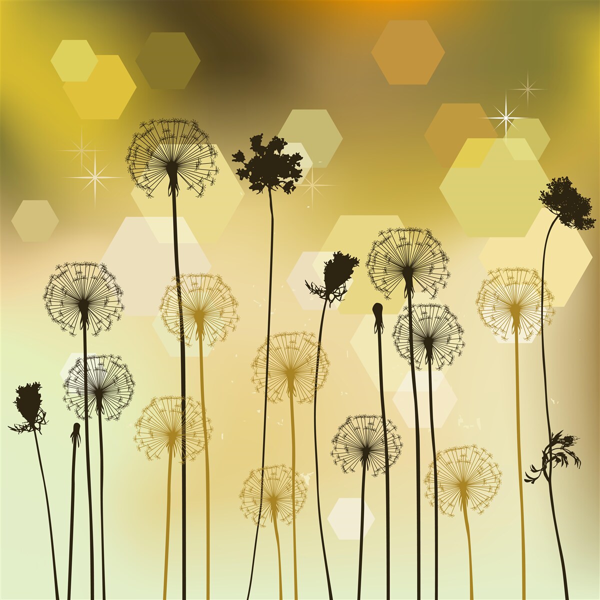 Papier peint étranges plantes peintes