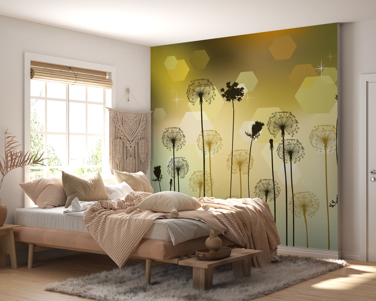 Papier peint étranges plantes peintes