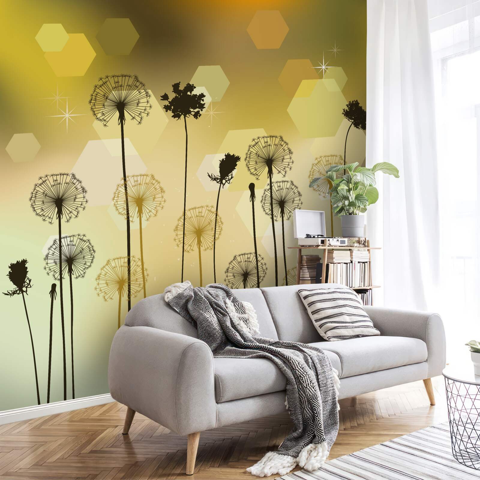 Papier peint étranges plantes peintes