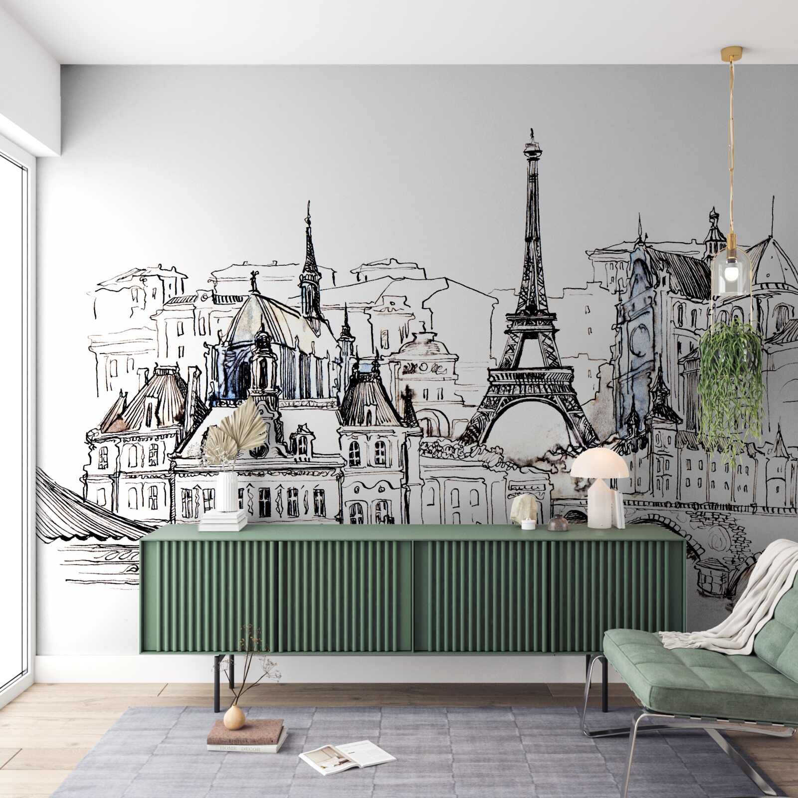 Papier peint curiosités de paris