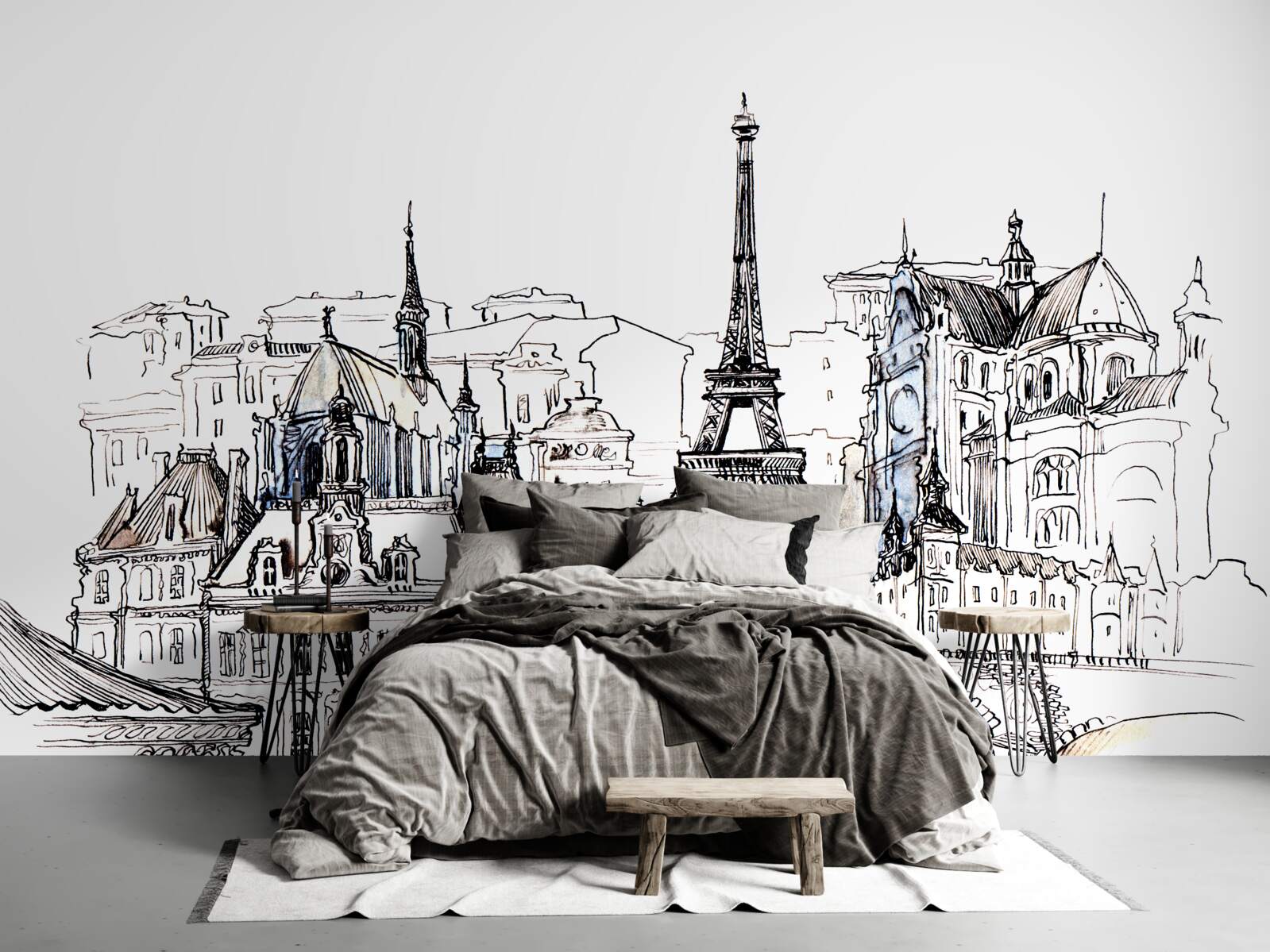Papier peint curiosités de paris