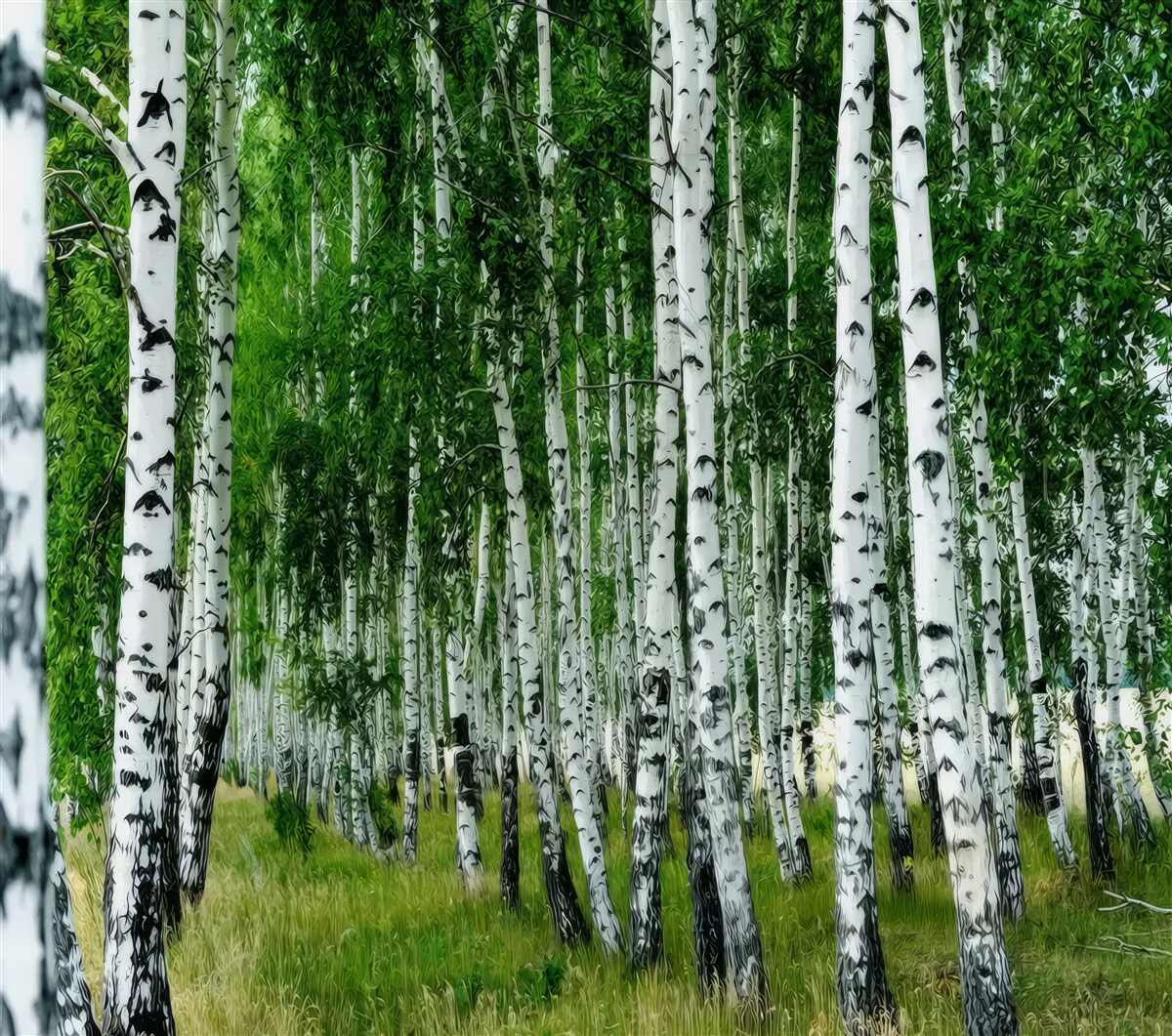 Papier peint birch grove