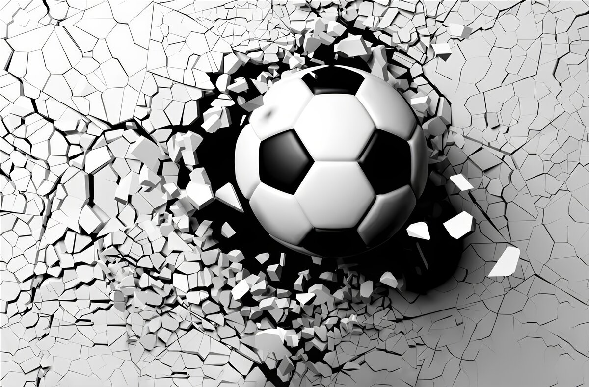 Papier peint le football franchit la barrière