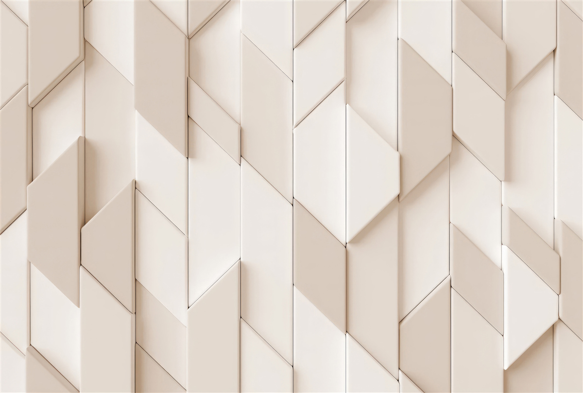 Papier peint formes tridimensionnelles à quatre faces