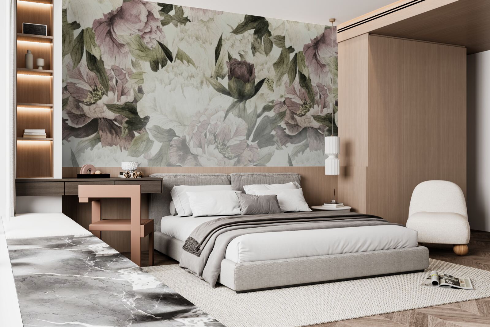 Papier peint images de diverses grandes fleurs