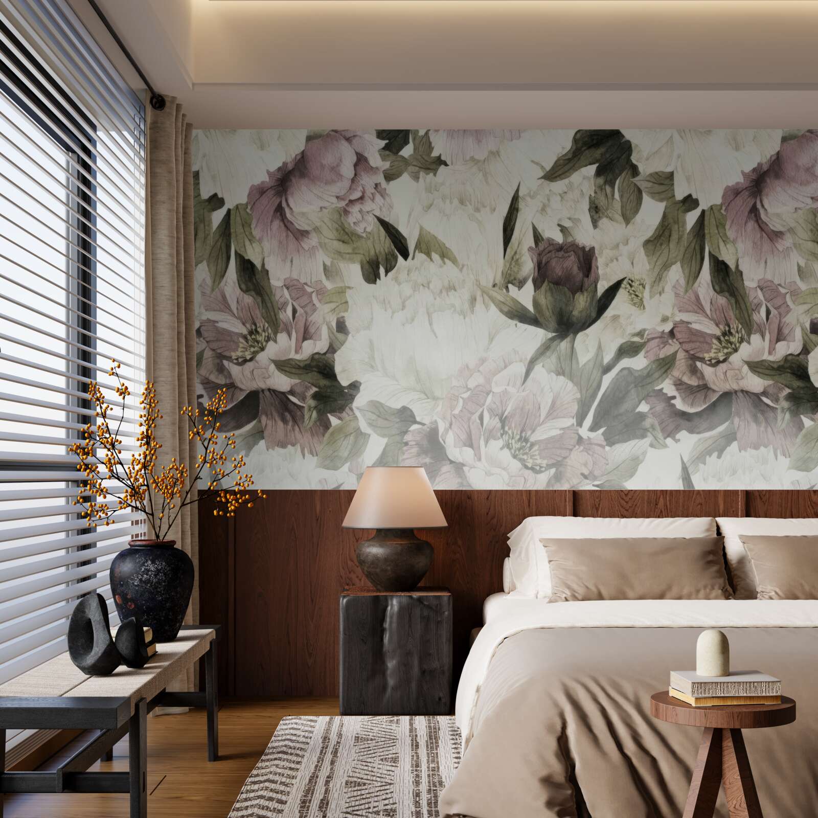 Papier peint images de diverses grandes fleurs