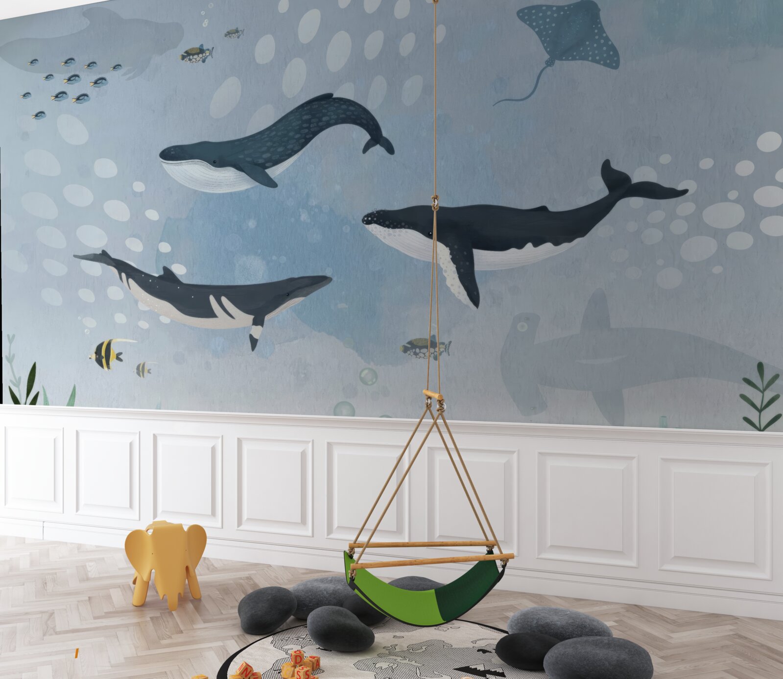 Papier peint le royaume sous-marin des baleines