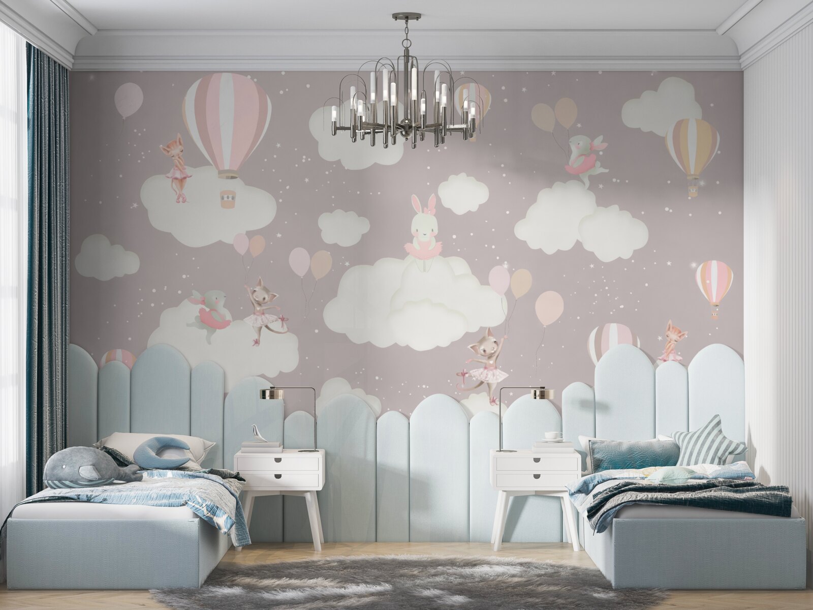Papier peint les nuages sont devenus un terrain de jeu pour les animaux