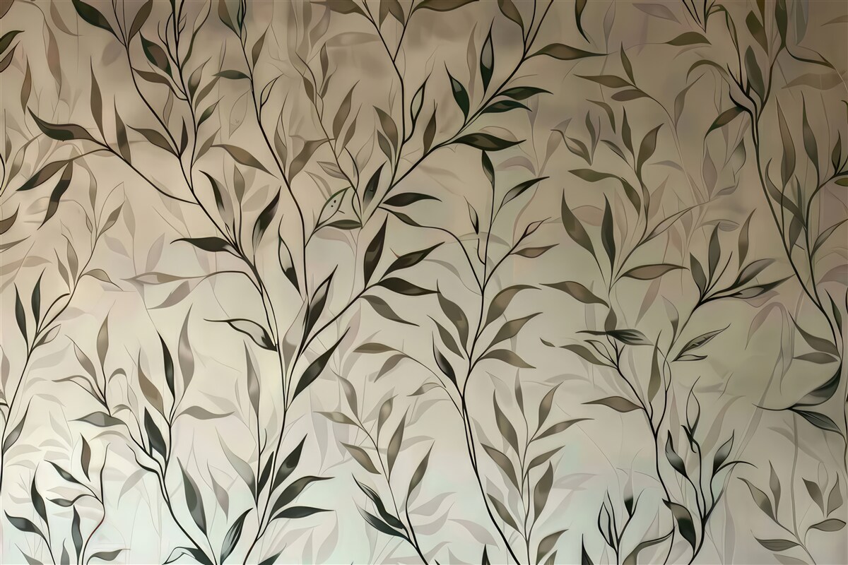 Papier peint les branches à feuilles minces