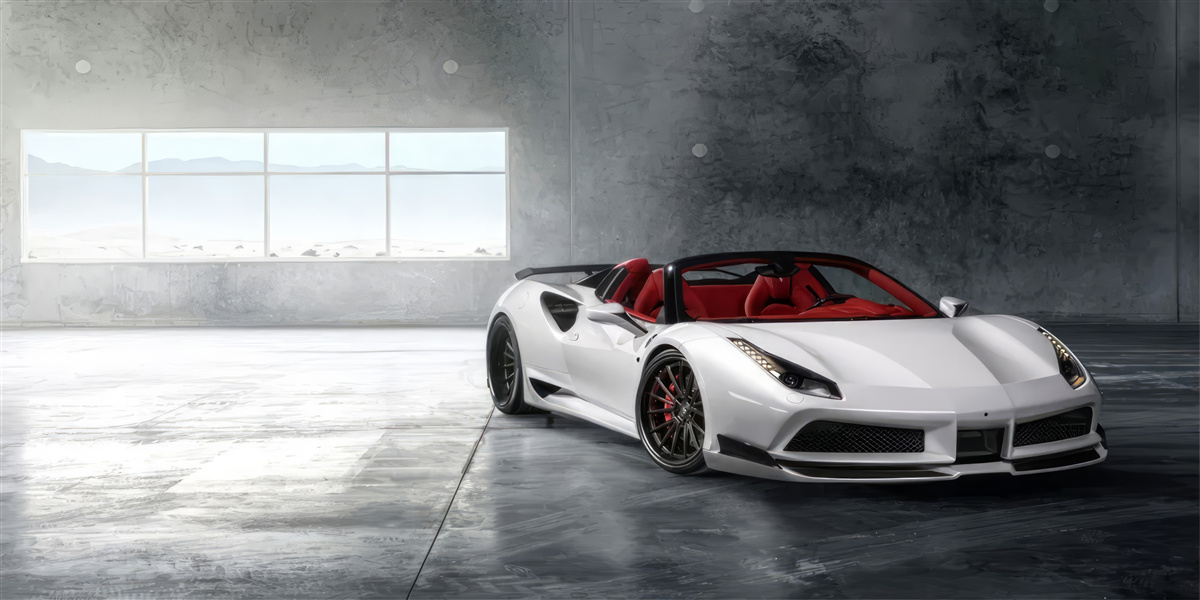 Papier peint cabriolet sport blanc