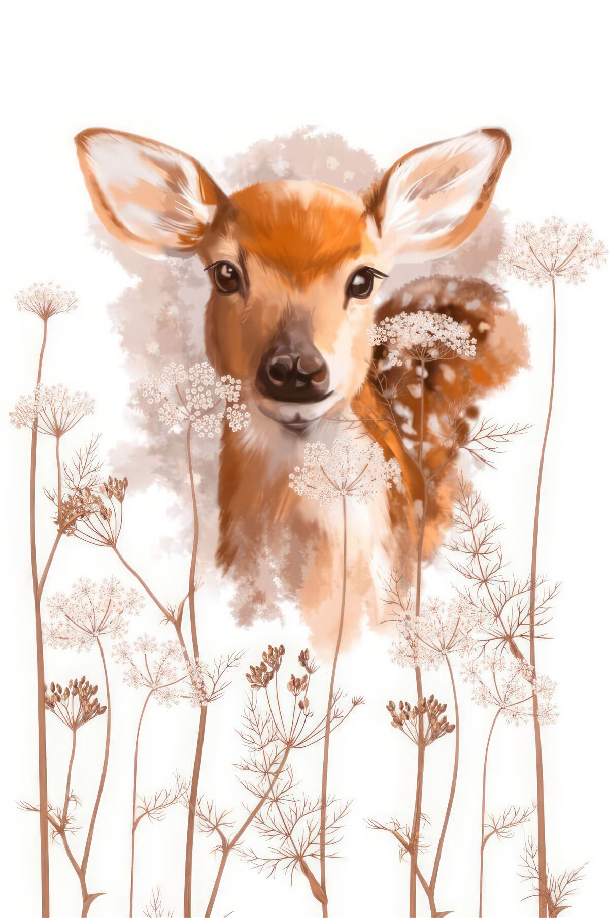 Papier peint sur la photo d'un cerf
