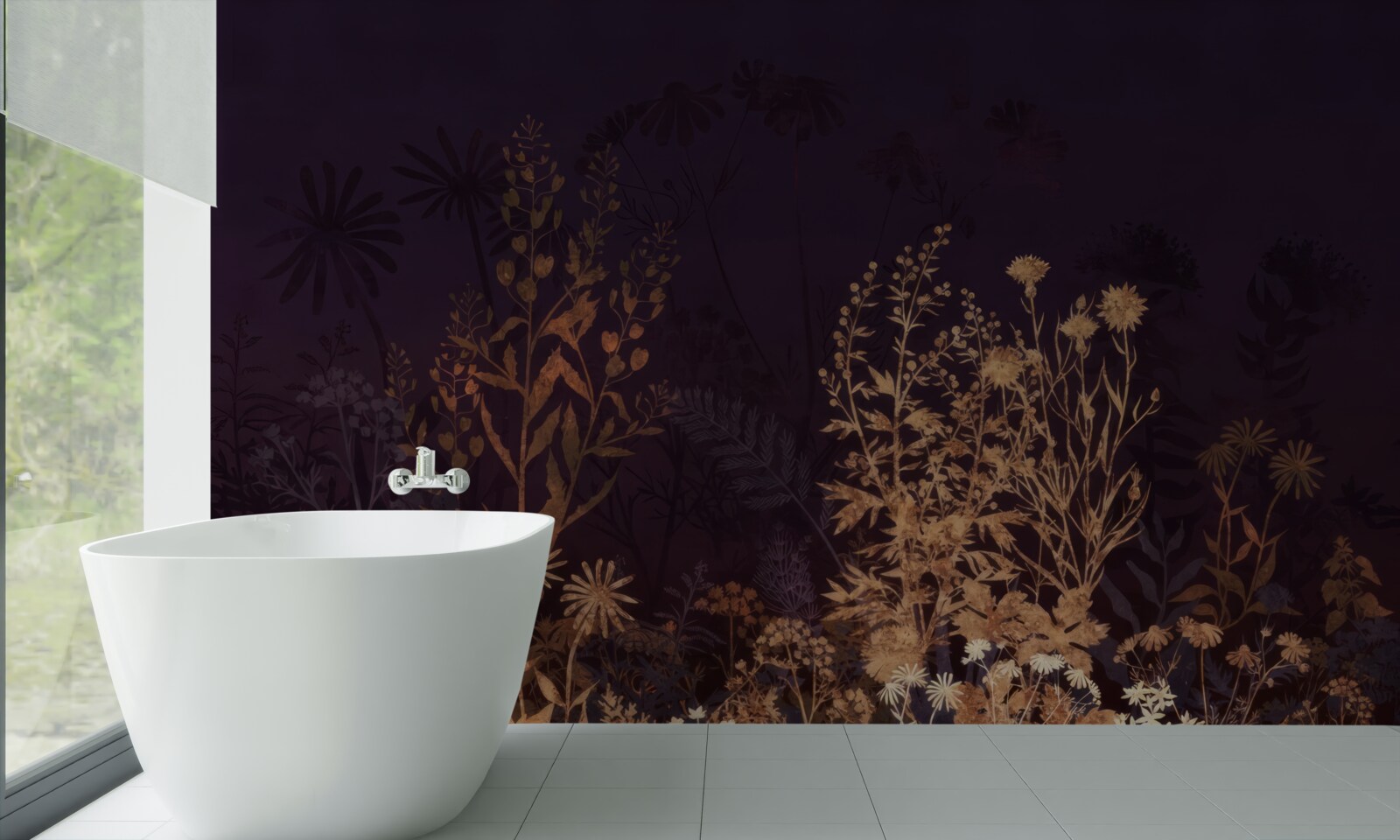 Papier peint La jungle endormie est éclairée par le clair de lune