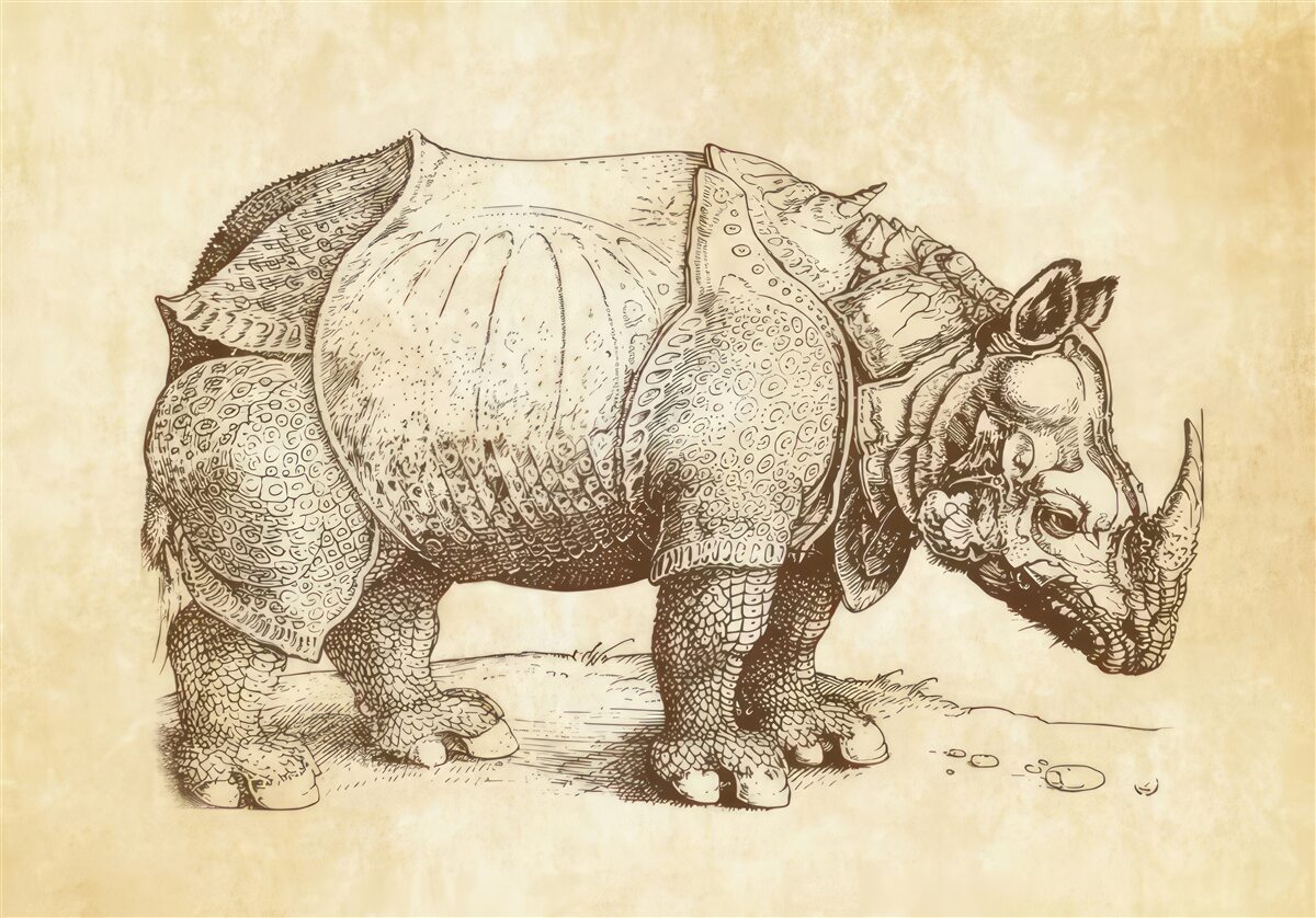 Papier peint rhinocéros fort