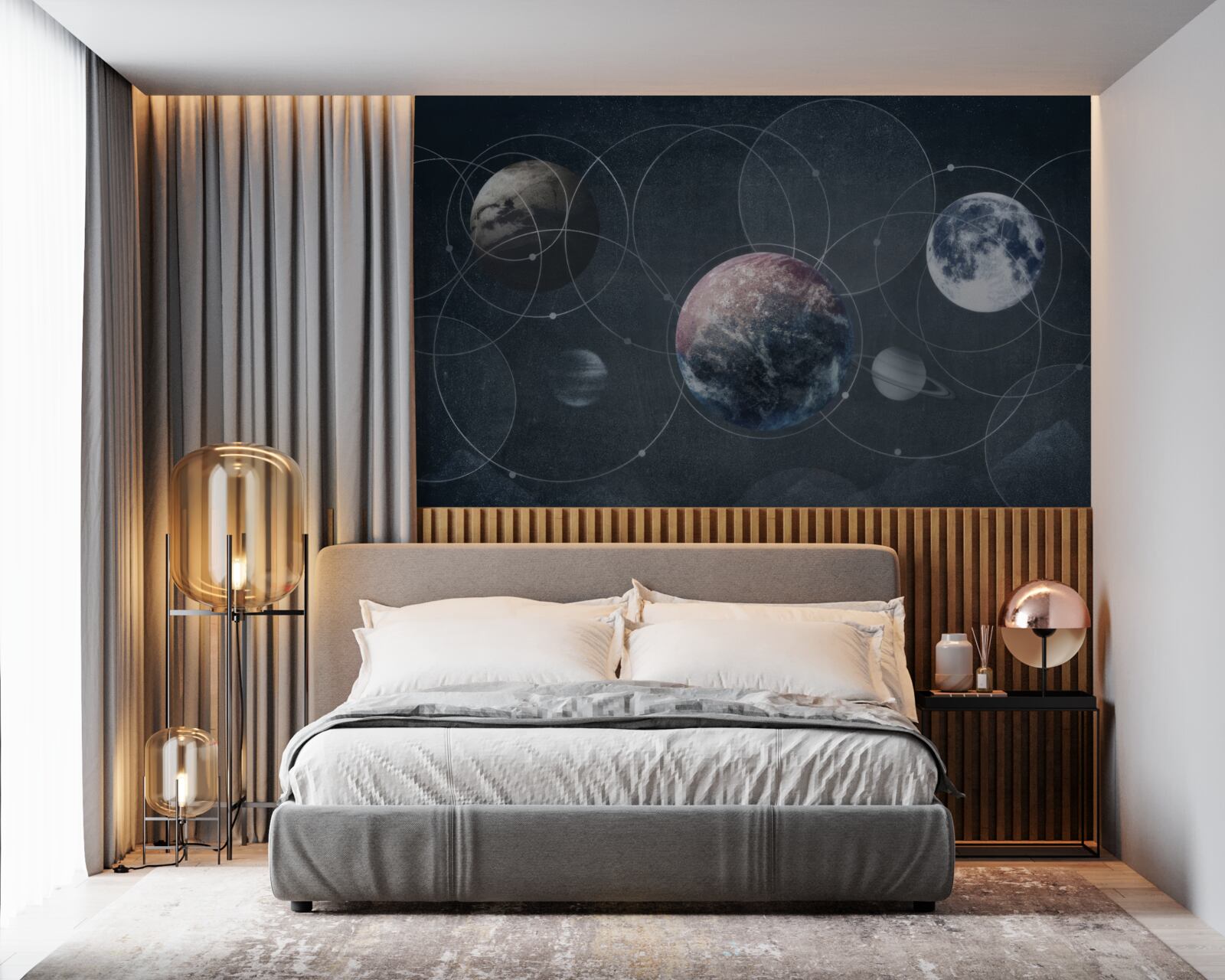 Papier peint les planètes du système solaire