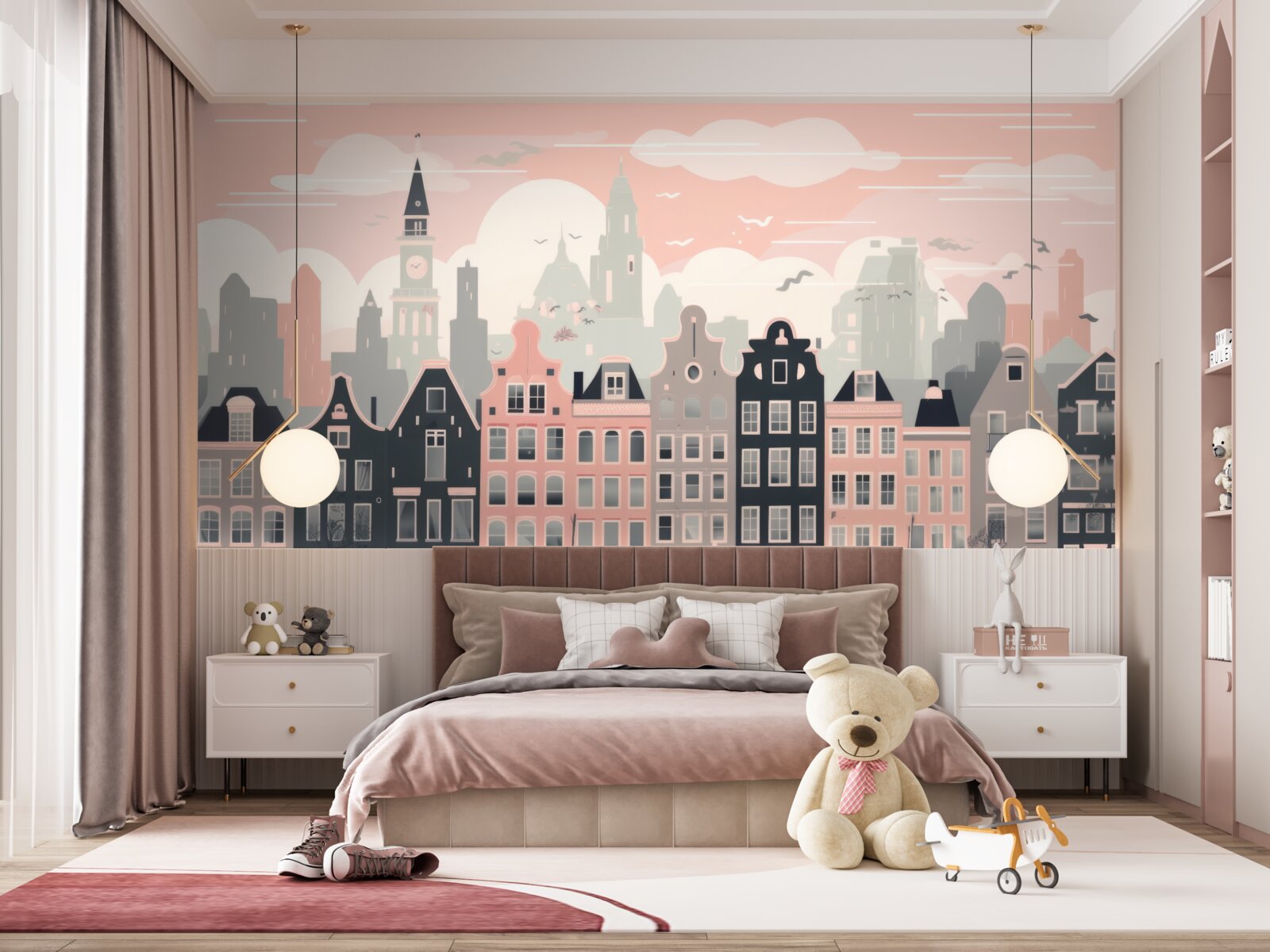 Papier peint L'aube illumine la ville