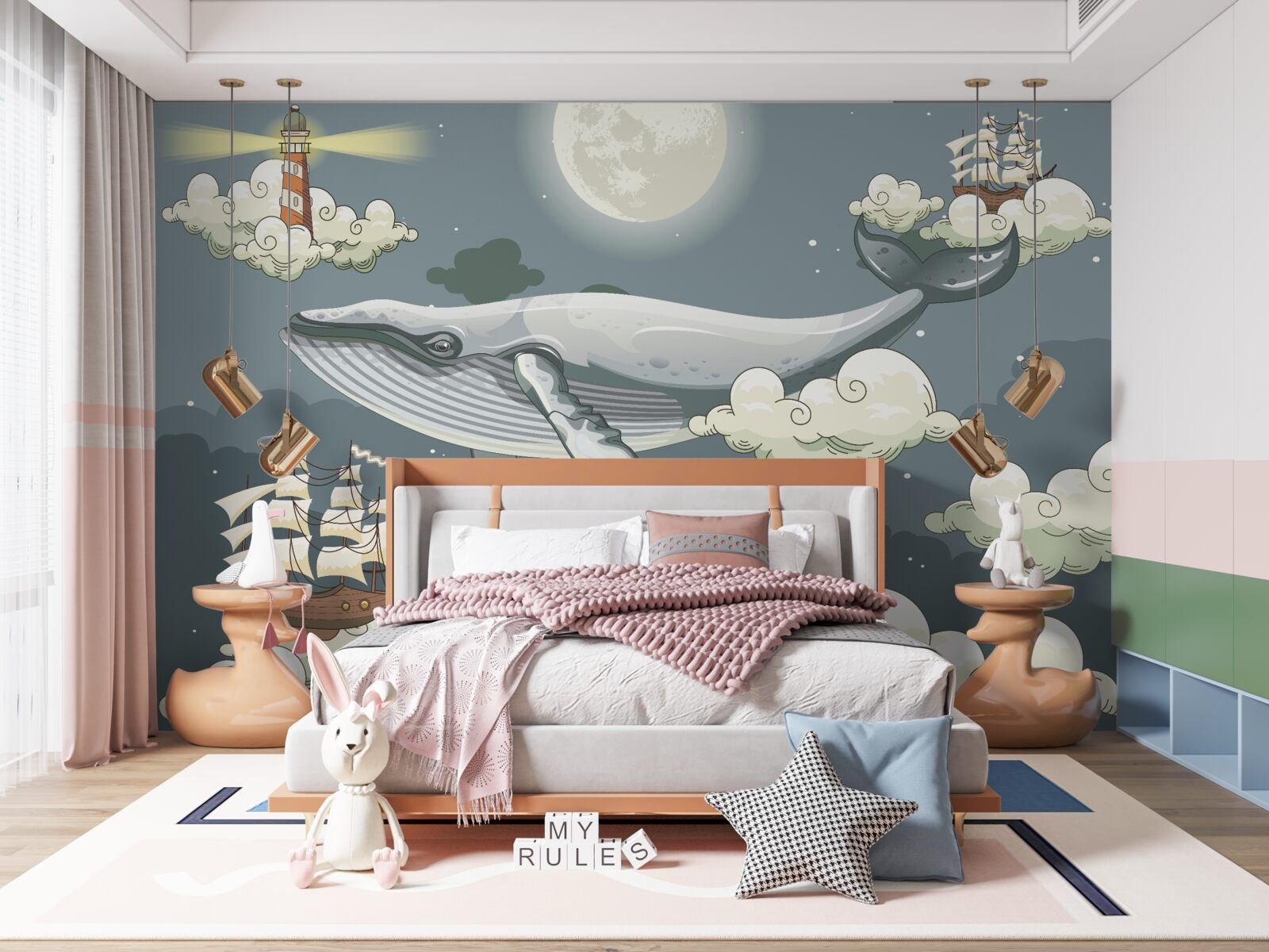 Papier peint des touristes sous-marins et une baleine