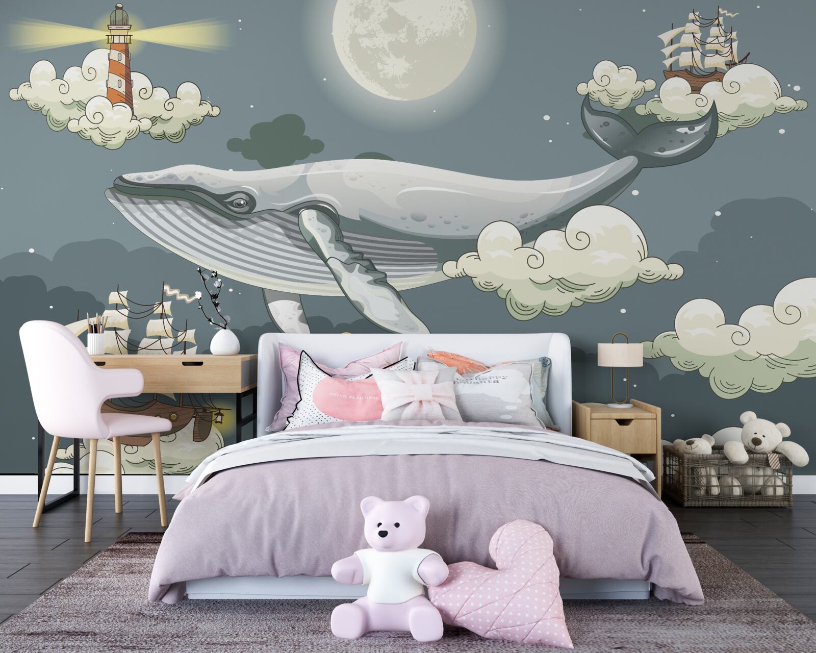 Papier peint des touristes sous-marins et une baleine