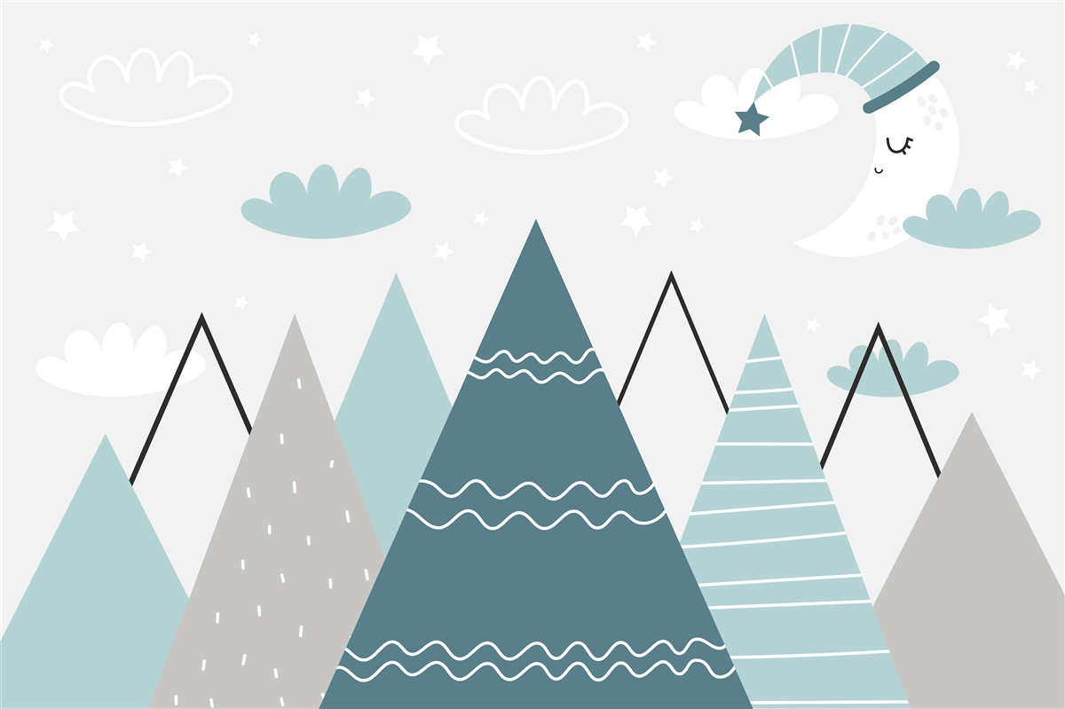 Papier peint les montagnes et la lune s'endorment