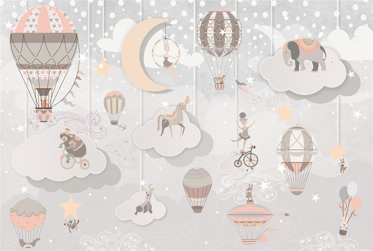 Papier peint la nuit, tous les animaux s'endorment