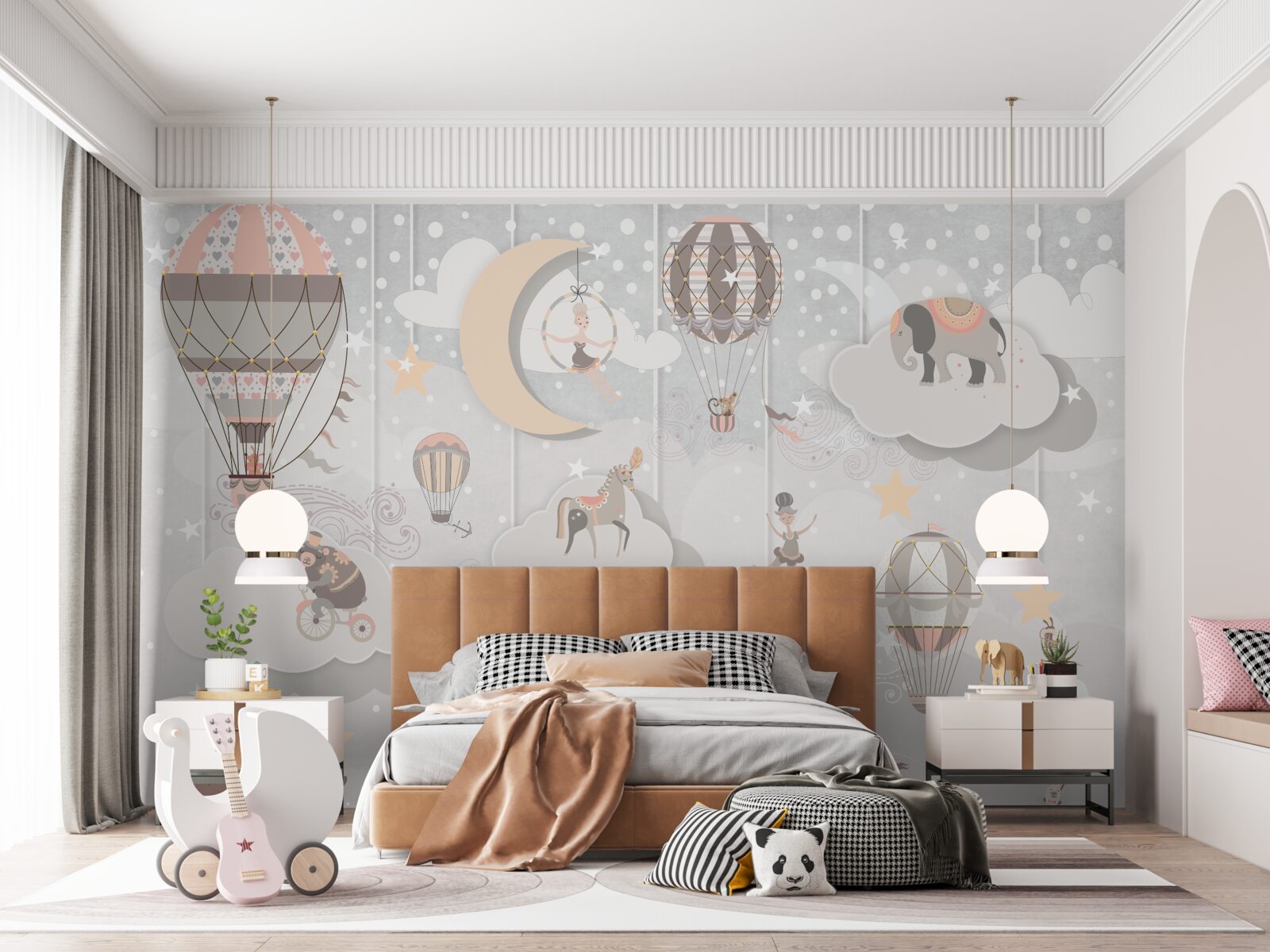 Papier peint la nuit, tous les animaux s'endorment