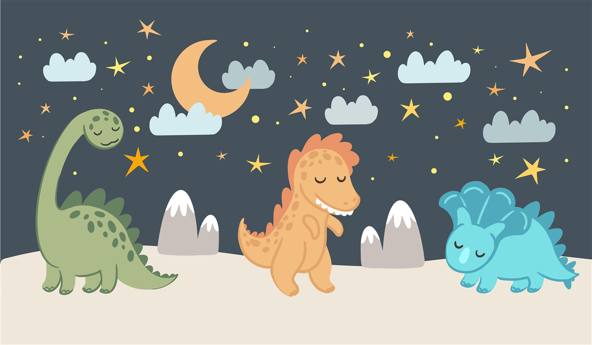 Papier peint Les dinosaures s'endorment