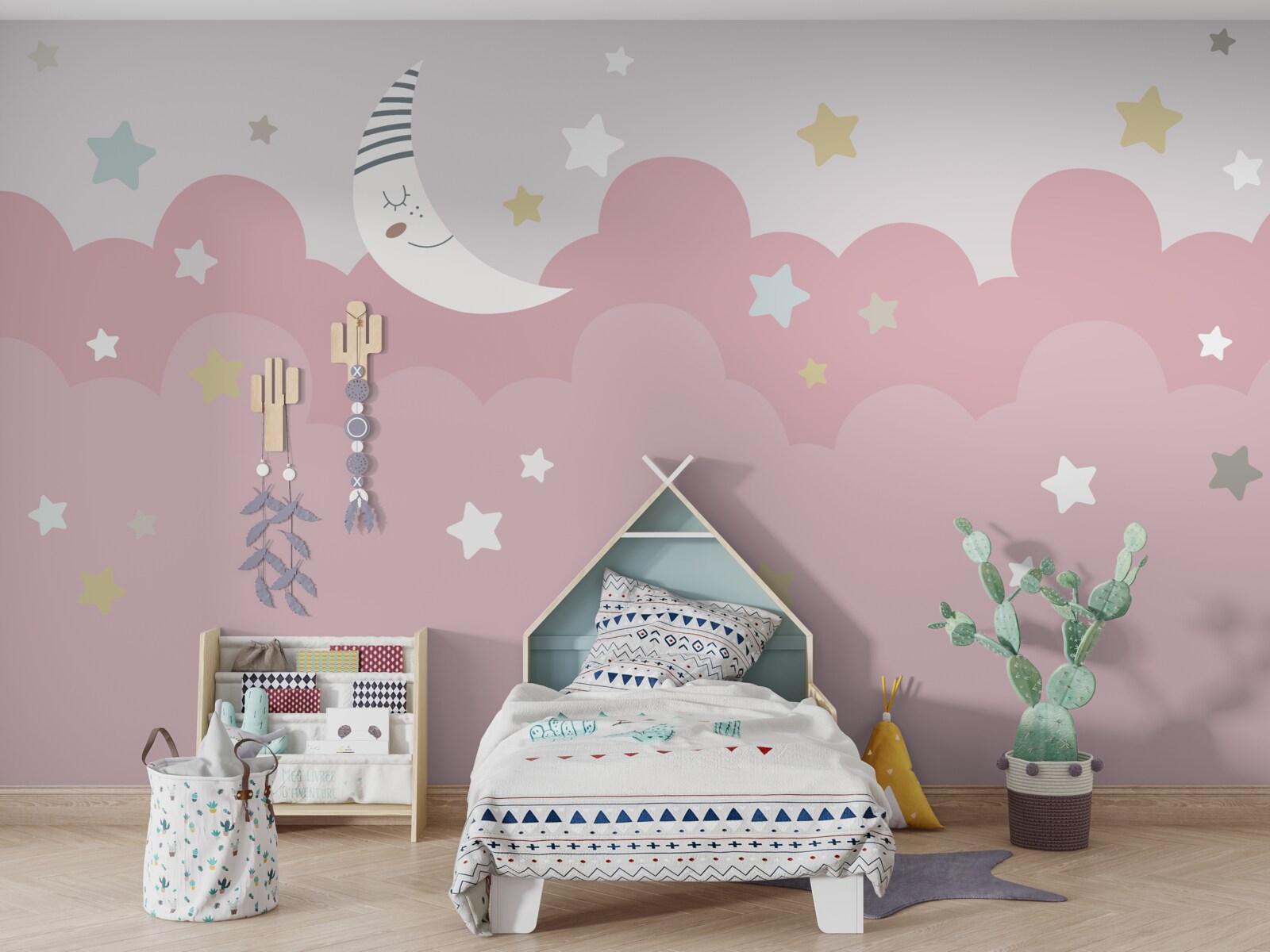Papier peint la lune se repose