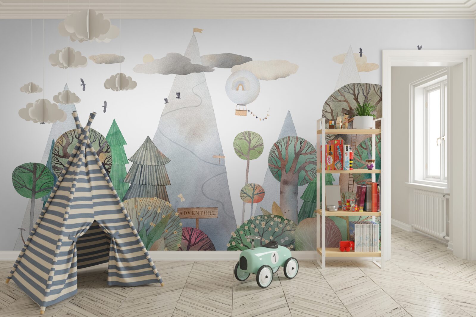 Papier peint mystérieuse forêt magique